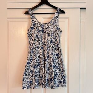 H&M Divided Blue Floral Top
